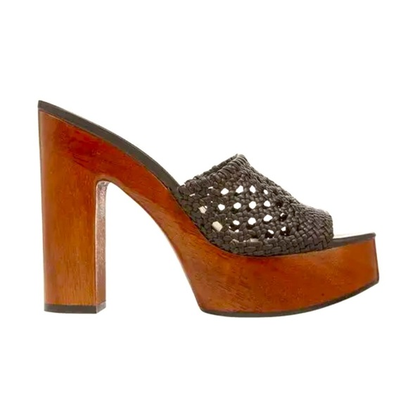 Veronica Beard Guadalupe Platform Sandal - Expresso Size 6 - Picture 2 of 7